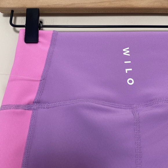WILO The Label Ribbed Color block Pink and Purple High Rise Leggings Size XS - Picture 5 of 11
